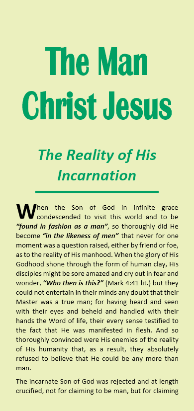 The Man Christ Jesus